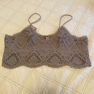 Sage green lace bralette